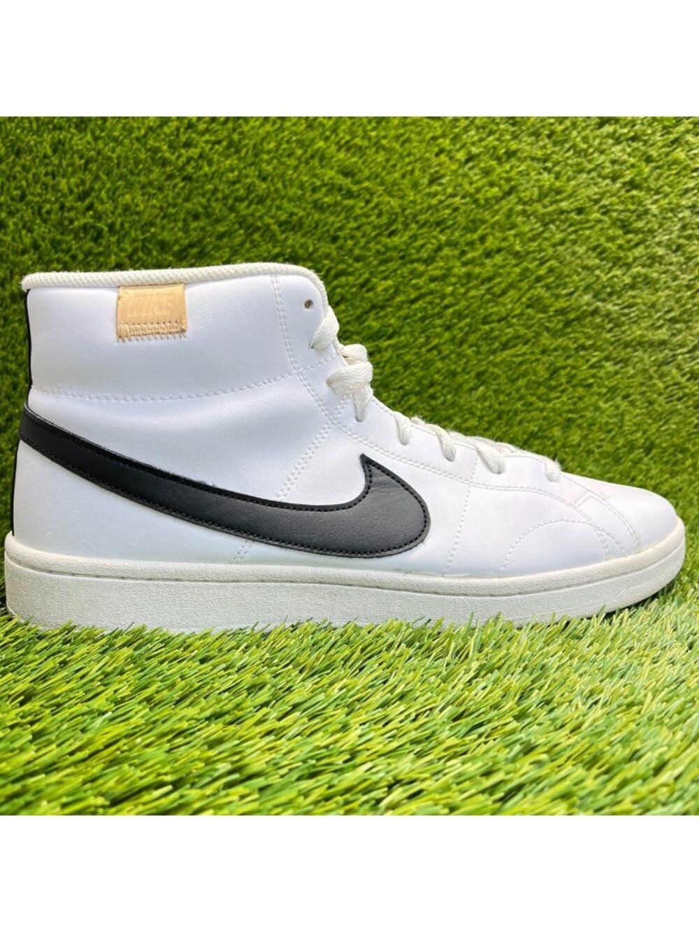 Nike Court Royale 2 Mid Mens Size 13 White Black Athletic Leather Shoes Sneakers